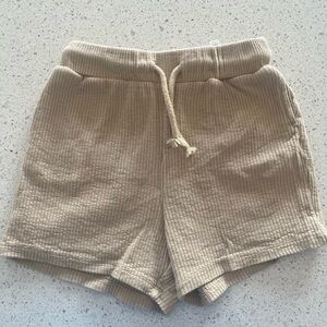 H&M Beige Ribbed Knit Shorts